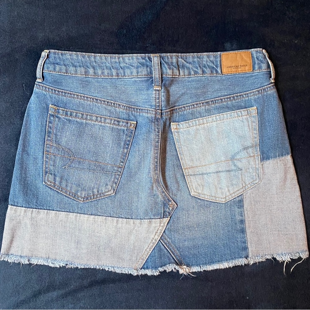 American Eagle Denim Patchwork Mini Skirt - image 2